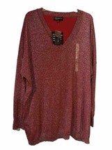 Jones New York Sweater  Scarlet  Red   Womens 3X - $15.83
