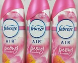 3 Pack Febreze Air 8.8 Oz Limited Edition Peony &amp; Cedar Air Refresher Sp... - £18.04 GBP