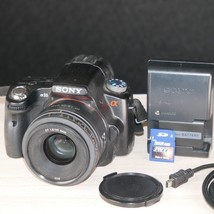 Sony A33 14MP Dslr Camera Kit W Sony 35MM Lens *GOOD/TESTED* W 2 Batts + Sd Card - $158.39