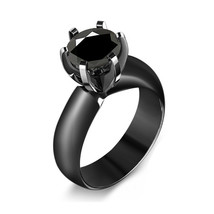 1 CT Round Cut AAA Diamond 14K Black Gold Over Solitaire Engagement Wedd... - $916.98 MXN