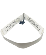 Dillard&#39;s Fashion White Elastic Waistband Women Belt Hip Waist Hook Buck... - $13.52 CAD