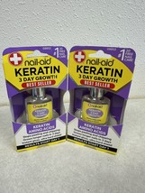 2 PACK Lot Nail-Aid Keratin 3 Day Growth Nail Strengthener - 0.55 fl oz ea - $10.39