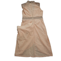 CQ Dress Womens S Beige Peach Sheath Midi V Neck Sleeveless NWT! - £20.08 GBP