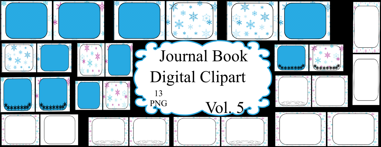 Journal Pages 5smp-Flower,Digital ClipArt,Dialy Journal,Scrapbook,Printa... - $1.99