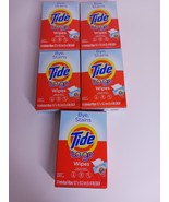 Lot Of 5 Boxes Of Tide To Go Wipes 10 Individual Wipes Per Box Easy Trav... - $291.31 MXN