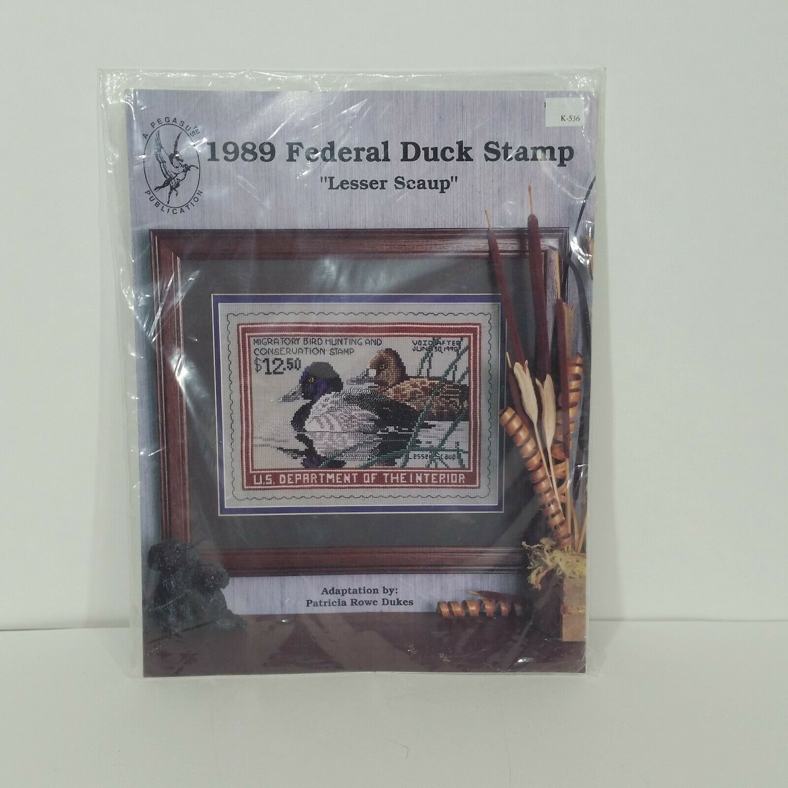 Pegasus 1989 Federal Duck Stamp Lesser Scaup Cross Stitch KIT Sealed  - $29.02