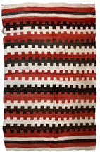 Handmade Native American Navajo blanket 5.7&#39; x 6.6&#39; (174cm x 201cm) 1870s - £6,962.39 GBP