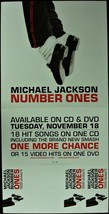 Michael Jackson &quot;Number Ones&quot; 2001 Promo POSTER/FLAT 2-SIDED 12X24 *New* - £21.57 GBP
