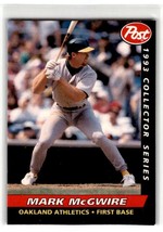 1993 Post Cereal #19 Mark McGwire    Oakland Athletics Baseball Cards  ID:52673 - $1.67