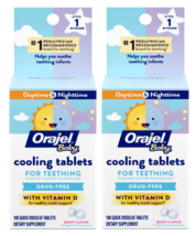 Orajel Baby Non Medicated Cooling Tabs for Teething 100 tablets 2PK Exp ... - £9.34 GBP