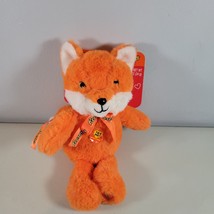 Singing Plush Fox With Tags Orange White 12 in Tall Ear to Foot - £10.87 GBP
