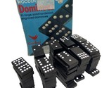 Dominoes Set Double 12 Set of 90 Black and White Wooden Tiles Wooden Vin... - £19.53 GBP