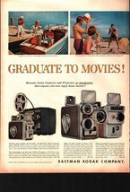 Vintage 1959 Kodak Cine 8mm Automatic Movie Camera beach boat  Print Ad - $24.11