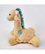 Eden Giraffe Plush Baby Yellow w Pink Blue Spots Yarn Tail Vtg Stuffed A... - £16.81 GBP