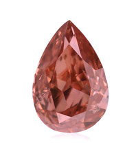 0.55ct Pink Diamond - Natural Loose Fancy Intense Orangy pink Color SI1 Pear - £24,896.88 GBP