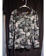 The Children&#39;s Place Quarter Zip Fleece Pullover Grey/Camo XXL/16  UNISEX - $186.39 MXN