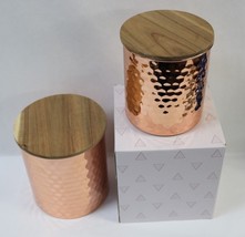 Uncommon James - Hammered Copper Canister 2 piece Storage Set NIB - £14.37 GBP