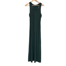 PINK ROSE Maxi Dress Small Sexy Bodycon Green Black Stripe Sleeveless Ta... - £29.64 GBP