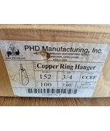 (90) PHD 152 Adjustable Copper Tubing Swivel Ring Hanger 3/4&quot; X 3/8 Inch... - £52.87 GBP