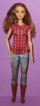 Barbie 2016 Neysa Career You Can Be Anything Farmer Tall Plaid Shirt Boots DVF53 - £11.77 GBP