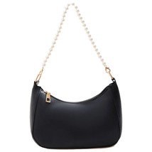 Fashion Women PU Leather  Bags Pure Color  Chain Underarm Bag Casual All-matchLa - £118.71 GBP