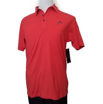 HEAD Men Polo Shirt Size M Dri-Motion Technology Red - £17.39 GBP