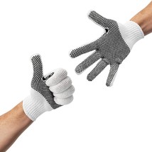 Poly Cotton PVC Single Dotted Work Gloves for Men&#39;s, Women&#39;s 12 Pairs - $16.04+