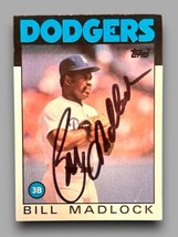 BILL MAD DOG MADLOCK AUTOGRAPHED SIGNED L.A. DODGERS TOPPS BASEBALL CARD... - $19.79