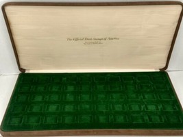 Vintage Franklin Mint Sterling Bar Duck Stamp Collection &quot;CASE ONLY&quot; Holds 50  - £10.70 GBP
