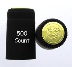 Black Pvc Shrink Capsules, 500 Count. - £36.12 GBP