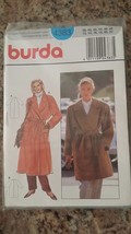 Pattern Burda # 4383 Size 12 - 22 Jacket Coat Long Sleeve Belt Pockets Button - $10.00