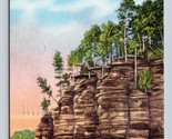 Palisades of Wisconsin Dells Wisconsin WI Linen Postcard F19 - £2.29 GBP