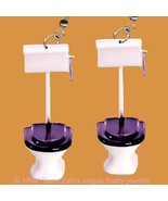 Bathroom Commode Loo-TOILET EARRINGS-Funny Plumber Novelty Charm Funky J... - £8.76 GBP