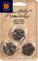 Tim Holtz Idea-ology Metal Long Fasteners, 99 per Pack, 7/16 Antique Gold  - £11.69 GBP