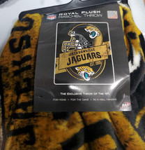 Jacksonville Jaguars 50&quot; by 60&quot; Grandstand Plush Throw Blanket - NFL - £23.25 GBP