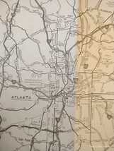 Vtg Ephemera Atlanta Georgia Area Map Brochure 1976 - £7.69 GBP