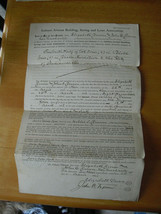 Original Vintage 1887 Marion County Indiana Land Deed Indenture - £51.38 GBP