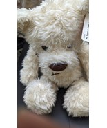 Vintage Gund Fuzzy White BIGGLY Teddy Bear with Bow 20 Plush Stuffed Ani... - $33.66