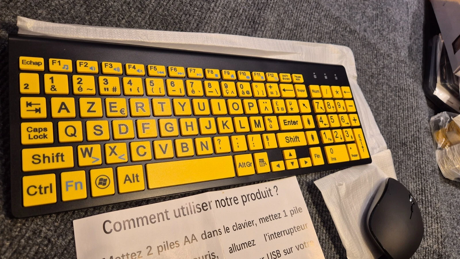 WirelessKit K755 Keyboard and Mouse for old people big buttons quiet sli... - €26,02 EUR