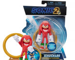 Sonic the Hedgehog 2 The Movie Knuckles with Ring Stand 4&quot; Articulated F... - £13.55 GBP