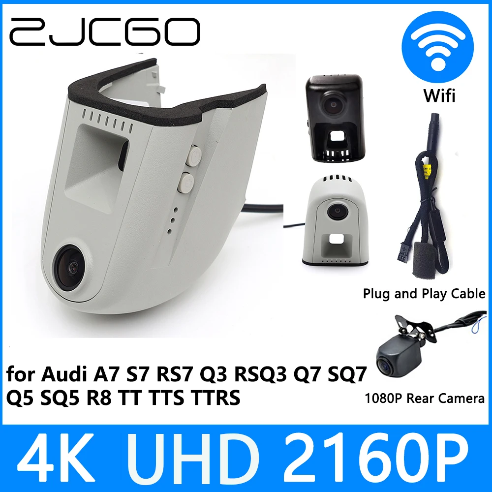 ZJCGO Dash Cam 4K UHD 2160P Car Video Recorder DVR Night Vision for Audi A7 S7 - £117.41 GBP+