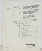 Bradley S19310 Combination Drench Shower Eye Wash Unit Plastic Bowl image 1