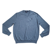 Polo Ralph Lauren Sweater XL Blue Washable Merino Wool Pony Preppy Logo - $372.16 MXN