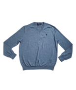 Polo Ralph Lauren Sweater XL Blue Washable Merino Wool Pony Preppy Logo - $372.16 MXN