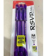 NEW Pentel 3-Pack RSVP Colors Capped Ballpoint Pens VIOLET Ink BK91CRBP3V - £5.13 GBP