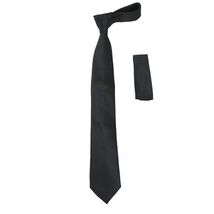 Mens Narrow Tie/Hankie Set Woven Vito Rofolo VTR-105 Black White Dots image 3