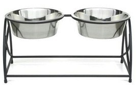 Butterfly Double Elevated Dog Feeder Medium - $2,581.44 MXN