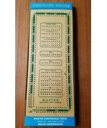 Hardwood Cribbage Board Master Continuous Track 12 Pegs Crestline  #115 ... - £15.88 GBP