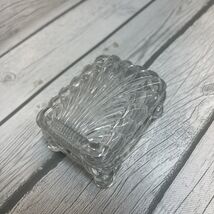 VINTAGE Cambridge Caprice Glass, Glass Trinket Box Shell - $19.79