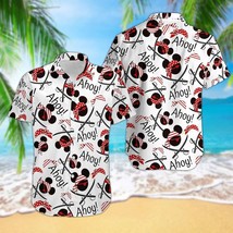 Ahoy Mickey Mouse Cruise Pirate Summer Short Sleeve HAWAIIAN Shirt - £8.23 GBP+